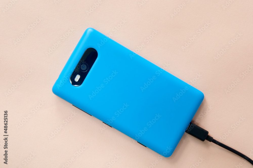 Camera in mobile phone on isolate background.