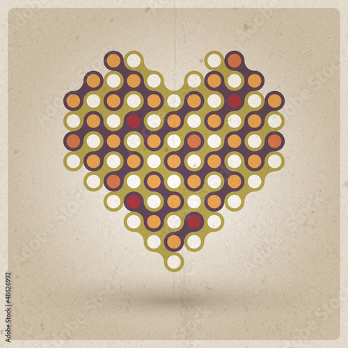 Cuore Retro - Vintage background with old style heart