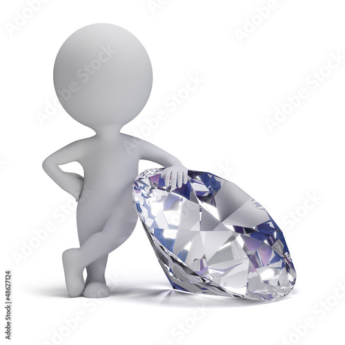Fotografia, Obraz 3d small people - diamond