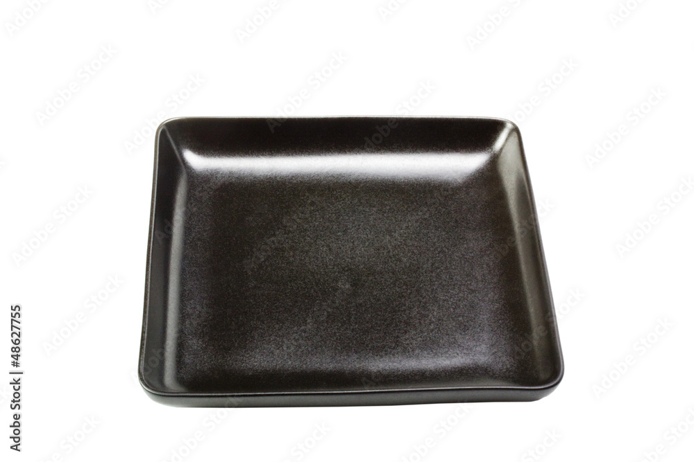 Close-up of a black empty tray Close-up of a black empty tray