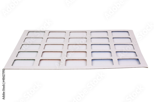 Close-up of a cut out frame