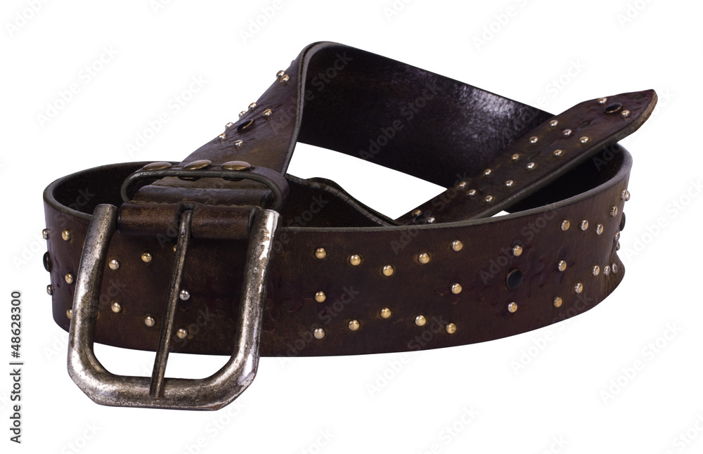 Close-up of a leather belt Close-up of a leather belt