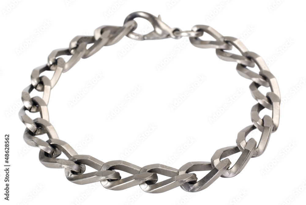 Close-up of a bracelet made from metal Close-up of a bracelet made from metal