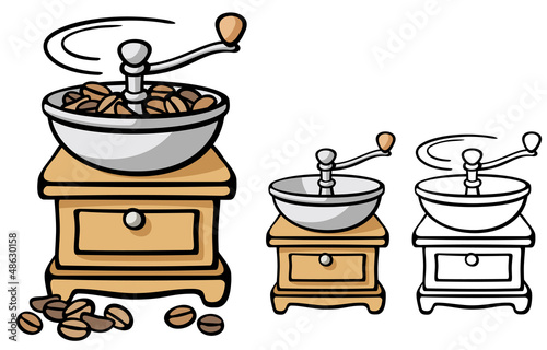 coffee grinder with coffee beans
