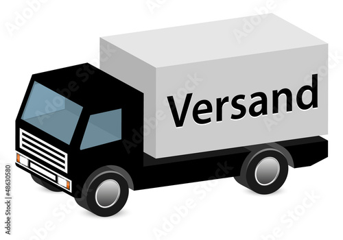 LKW, Laster - 3D Versand Icon Symbol