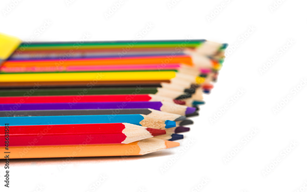 color pencils isolated