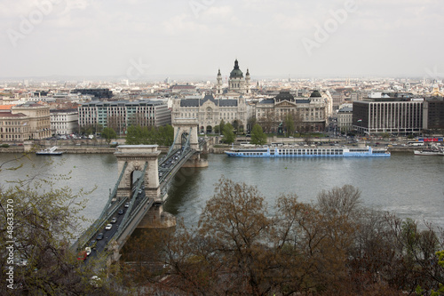 Budapest - veduta Danubio e ponte delle Catene