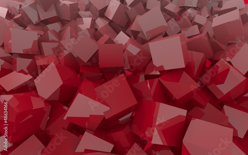 Fototapeta Naklejka Na Ścianę i Meble -  Dark red  database    different Cube Background ''