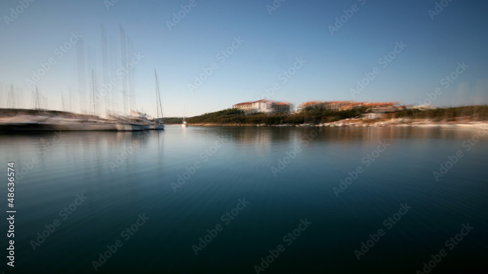 Gliding in the port Gliding in the port