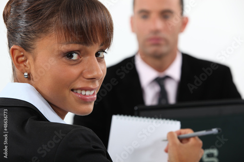 фотографія Secretary taking notes