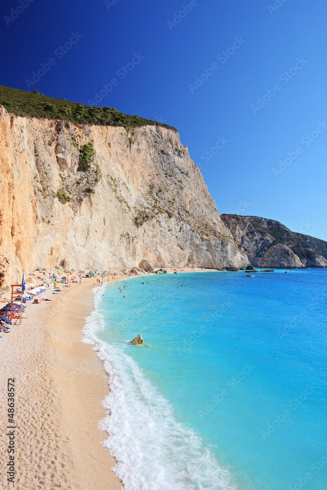 A Porto Katsiki beach at Lefkada island A Porto Katsiki beach at Lefkada island