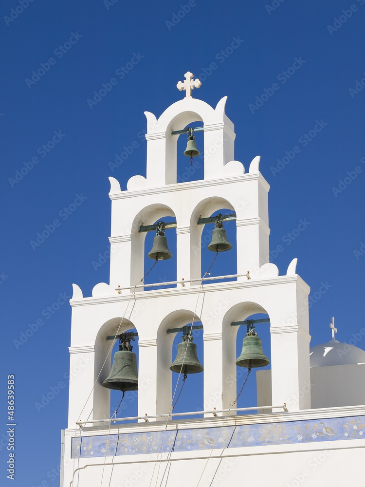 Bells in a church of Santorini Bells in a church of Santorini