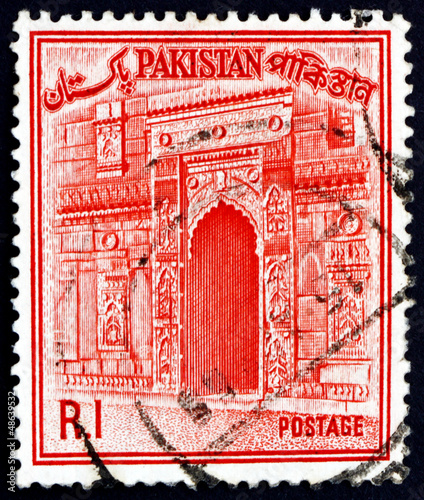 Postage stamp Pakistan 1963 Small Golden Mosque, Bangladesh