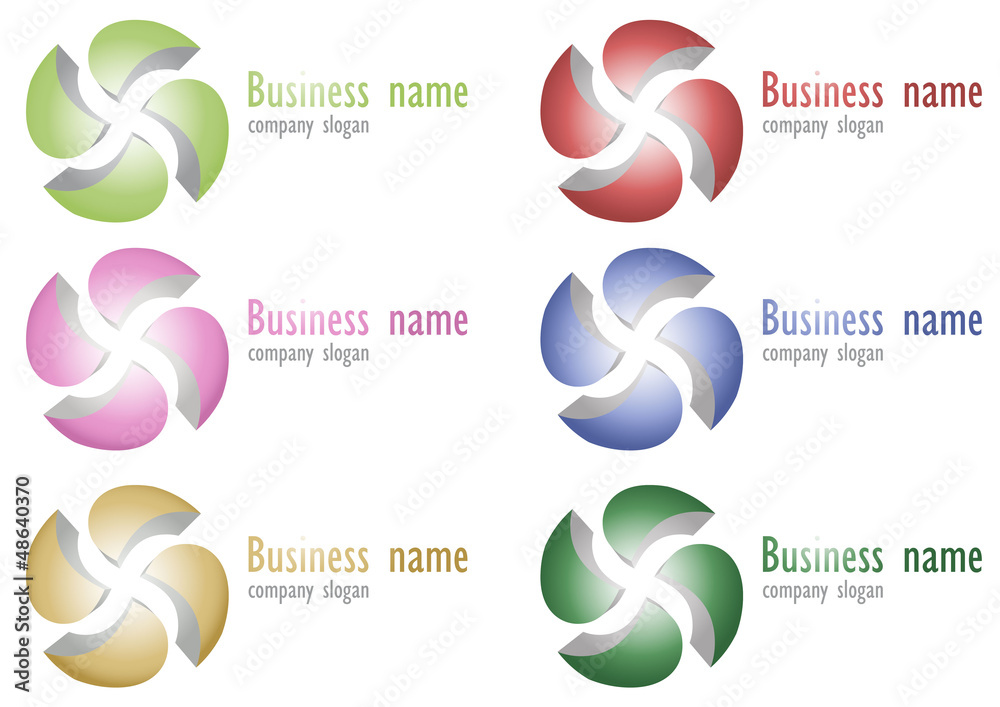 Obraz premium Company business logo 3D sphere metal design