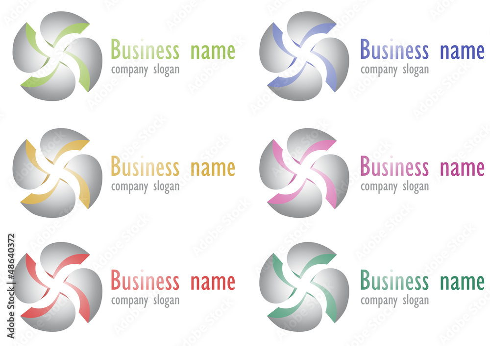 Obraz premium Company business logo 3D sphere metal design