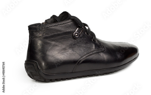 Stylish mens casual black leather shoe