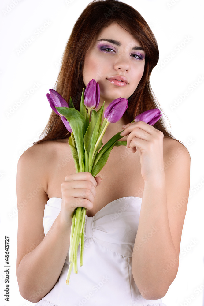 with tulips with tulips