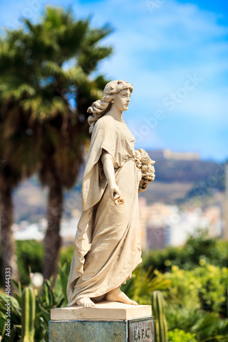 Small statue of La Paz (peace) in Ceuta, Spain