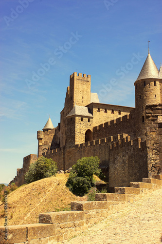 The walled fortress of Carcassonne, France