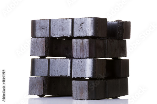 Lignite coal briquette