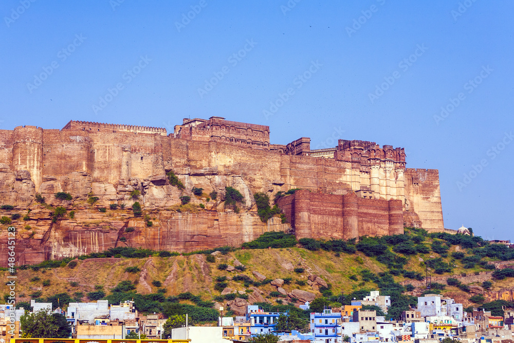 A view of Jodhpur, the Blue City of Rajasthan, India