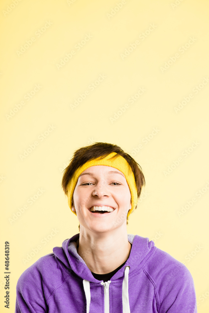 funny woman portrait real people high definition yellow backgrou funny woman portrait real people high definition yellow backgrou
