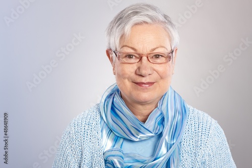 Portrait of kind old lady