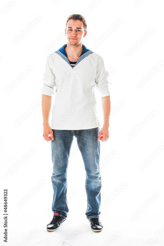 Photo of young and handsome sailor Photo of young and handsome sailor