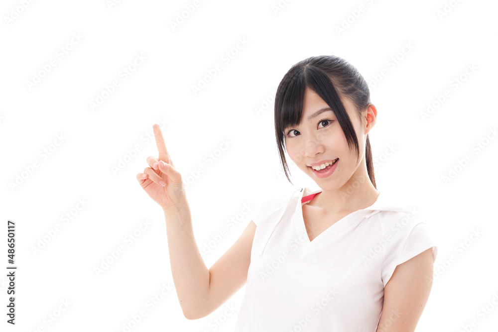 attractive sporty woman showing on white background attractive sporty woman showing on white background