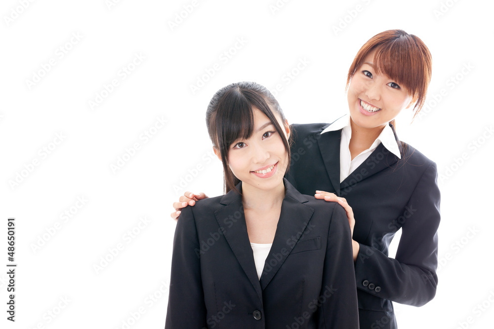 asian businesswomen on white bckground asian businesswomen on white bckground