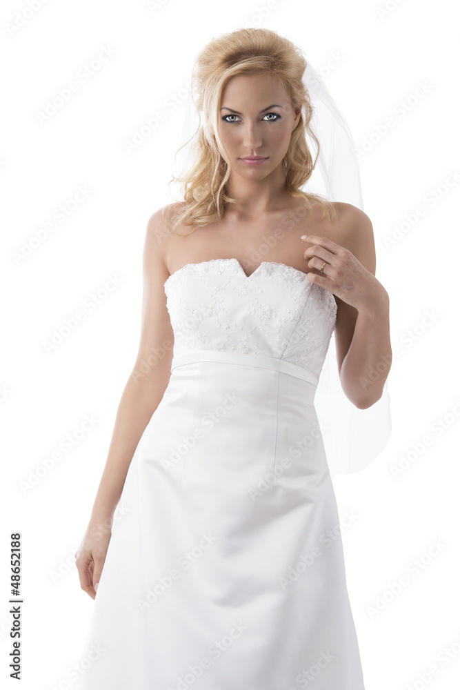 pretty blonde bride in front of the camera pretty blonde bride in front of the camera