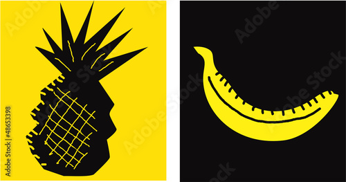 Pineapple and banana