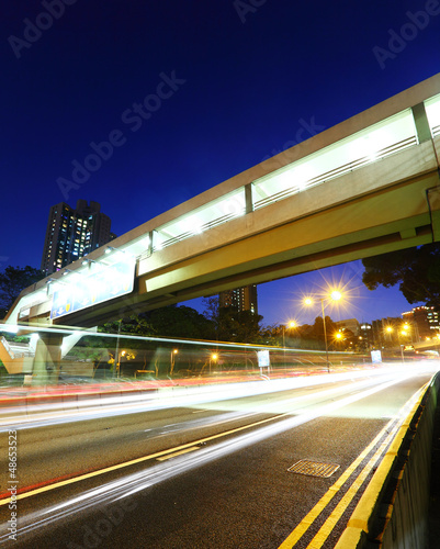 Traffic Light Trail on a Highway