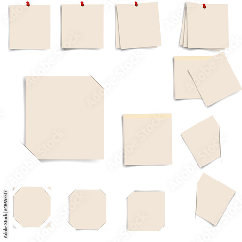 sticky note isolated on white background, vector illustration