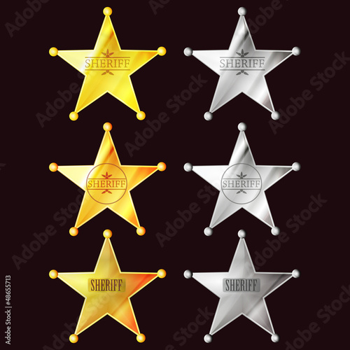 set of stars sheriff signs