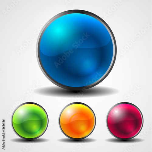 abstract shiny circle button
