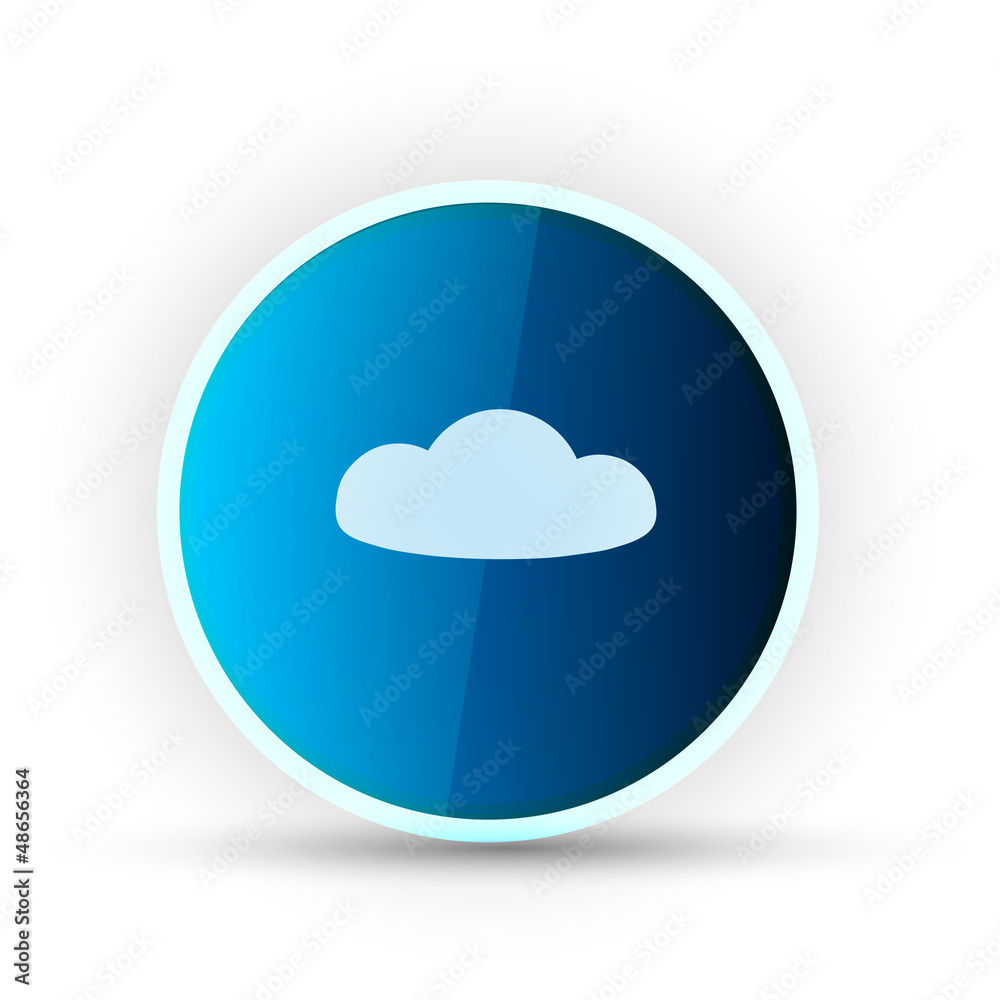 weather blue glossy icon on white background weather blue glossy icon on white background
