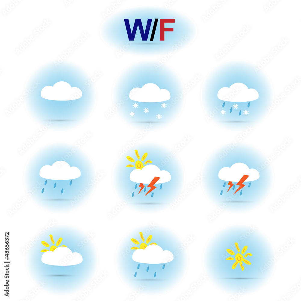 Obraz premium weather icons
