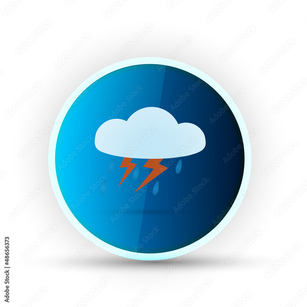 weather blue glossy icon on white background weather blue glossy icon on white background