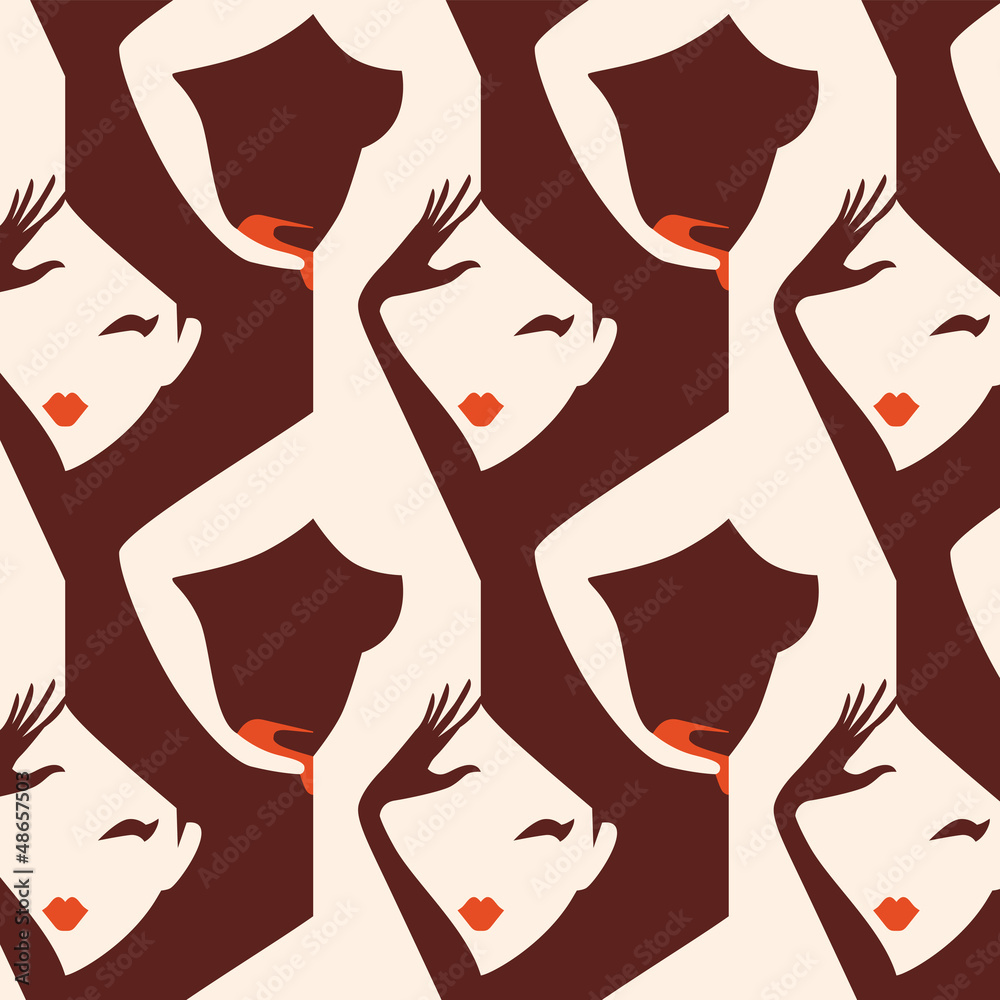 woman body parts sexy seamless pattern vector illustration Stock Vector ...