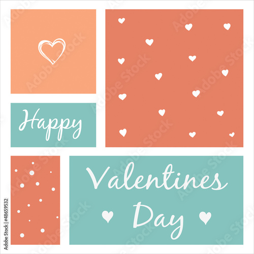 Valentine heart greeting card. Vector