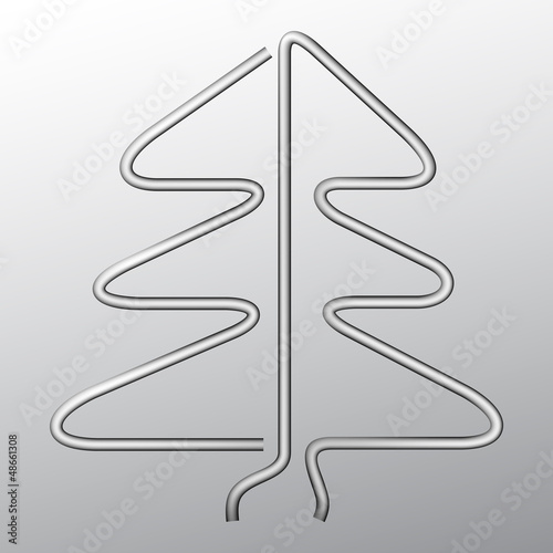 Tree out of steel wire