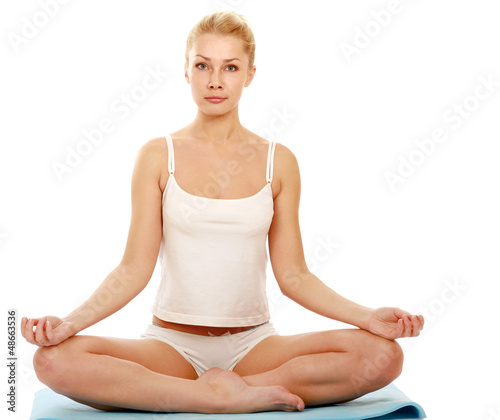 Young woman doing yoga