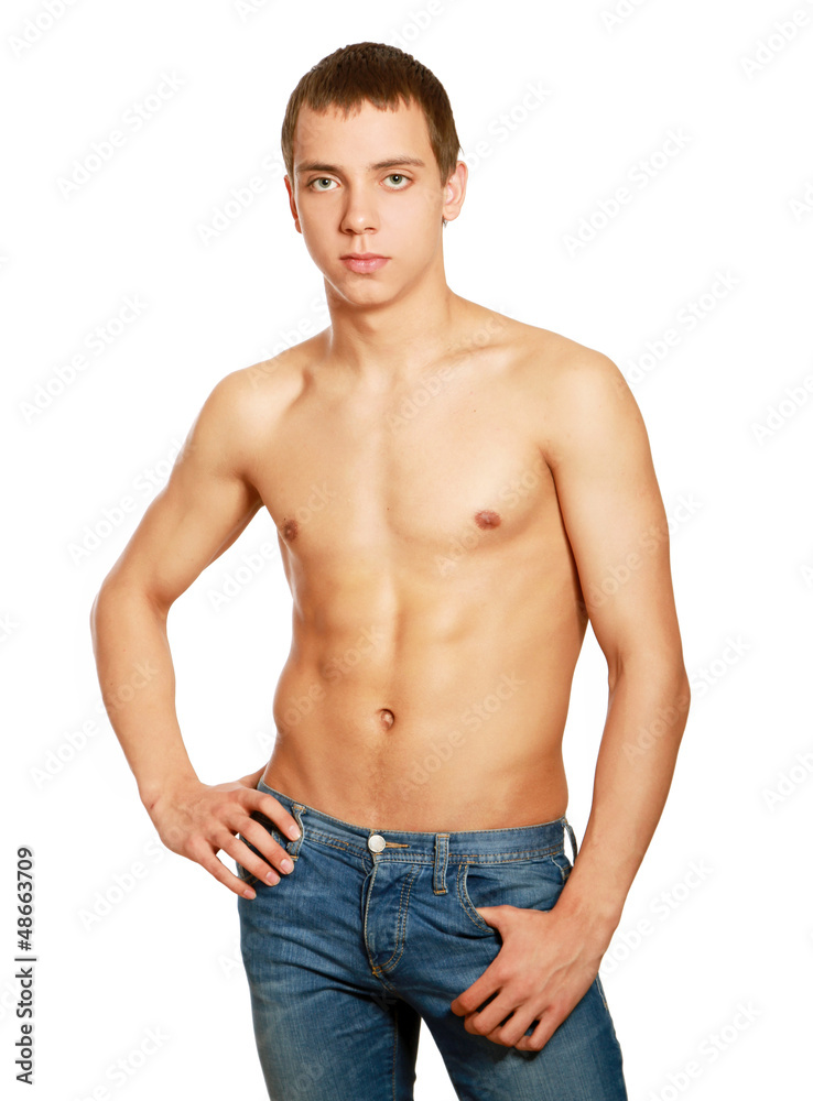 Portrait of a young man, isolated on white background Portrait of a young man, isolated on white background