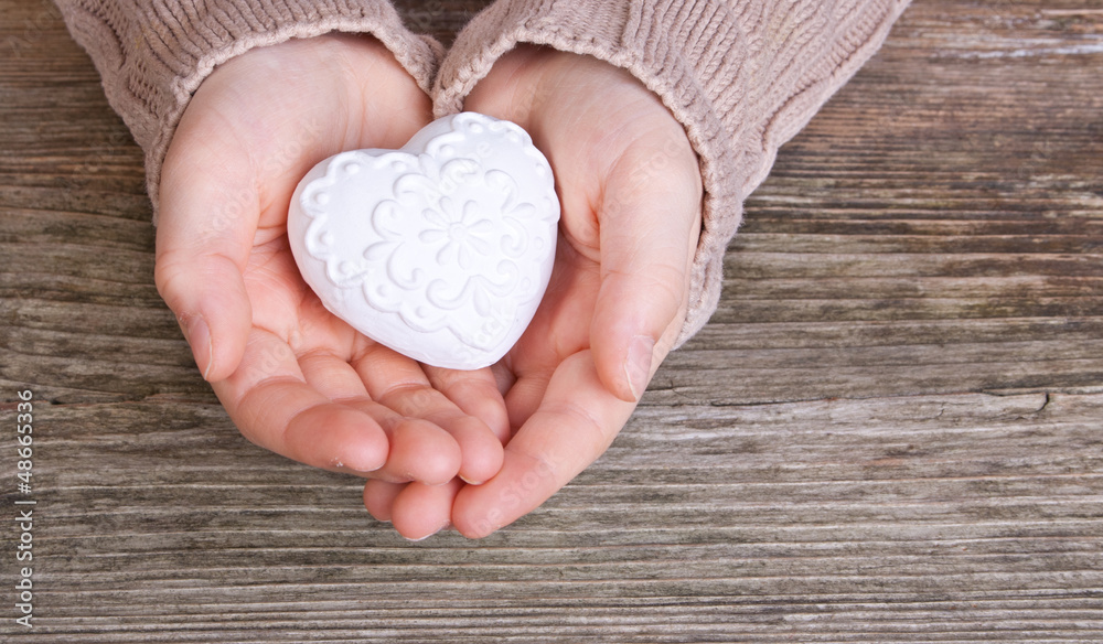 Fototapeta premium white heart