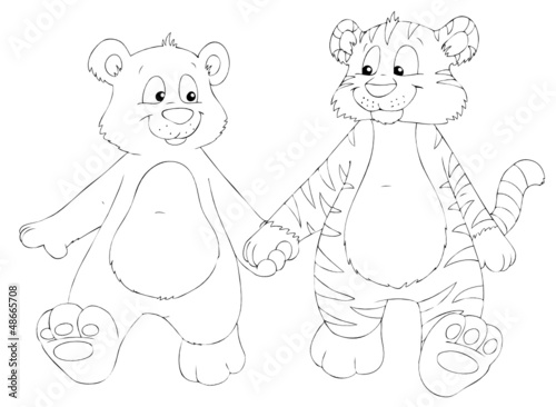 Bär, Tiger, Freunde, Zusammenhalt