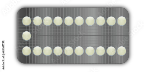Plaquette de pilules contraceptives