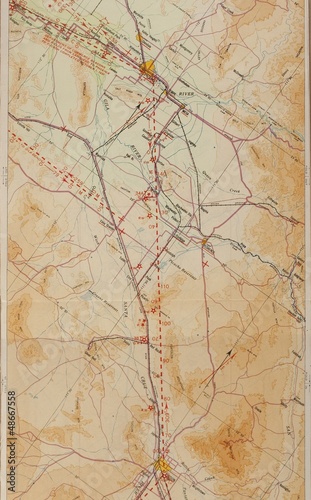 Air navigation map fragment 1924