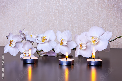 Candle & Orchid