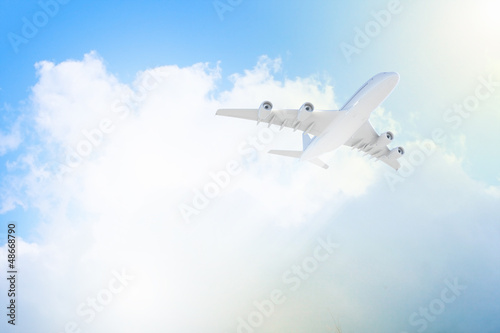 Image of airplane in sky
